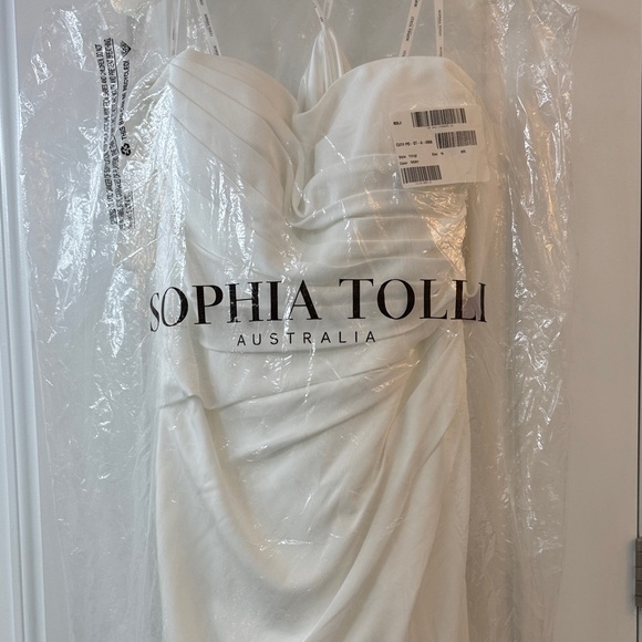 NWT Size 16 Sophia Tolli Ivory Strapless Wedding Dress Y3132 - Picture 4 of 12